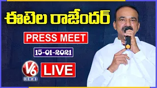 Etela Rajender Press Meet LIVE | COVID Vaccine Roll Out Updates | V6 News