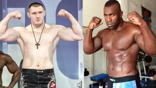 The Russian GIANT brutally KNOCKS OUT a HUGE Brazilian fighter! Brutal  battle of heavyweights!