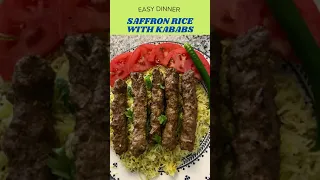 #shorts | Saffron Rice with Kababs | Easy Dinner | Mumtaz Hasham