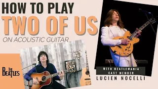 How to Play "Two Of Us" by The Beatles Acoustic Guitar Lesson Tutorial Preview
