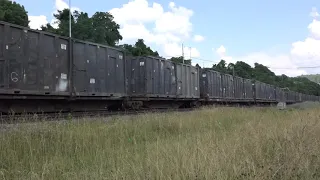 Norfolk Southern # 9633 Mingo Jct trash train @ Rochester, PA 7/4/18