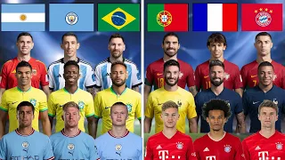 Argentina Brazil Man City 🆚 Portugal France Bayern 😲 Trio Comparison 💪