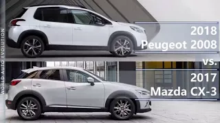 2018 Peugeot 2008 vs 2017 Mazda CX-3 (technical comparison)