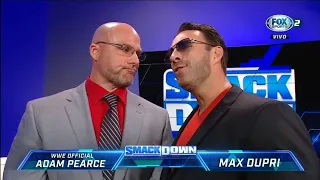 Max Dupri confronta a Adam Pearce en Backstage - WWE Smackdown 24/06/2022 (En Español)