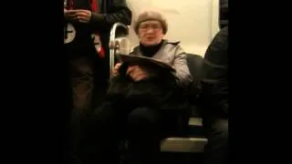 Moscow Babooshka on the Metro