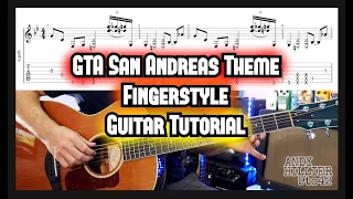 GTA San Andreas Theme Fingerstyle Guitar Tutorial Lesson