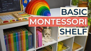 Basic Montessori Shelf Setup for SMALL SPACES... and why you MUST use trays
