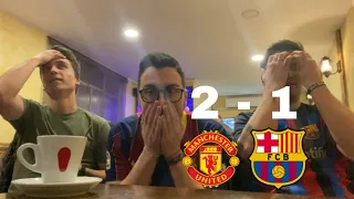 REACCIONANDO al Manchester United vs Barcelona 2-1 REACCIONES DE HINCHAS