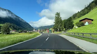 Driving Stubaital Valley to Stubai Glacier (Tyrol - Austria) [1] [4K UHD]