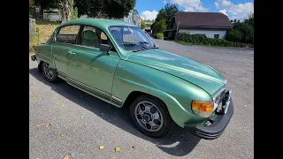 Saab 96 de 1978 dans une région digne d'une carte postale