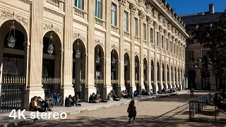 Walking in Paris – Palais-Royal Garden (4K, Stereo Sounds)