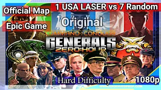 C&C: Generals Zero Hour - 1 vs 7 Hard Armies (Random) [1080p] - Epic Game