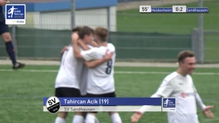 A-Junioren - 1.FC Heidenheim 1846 vs. SV Sandhausen 0:2 - Tahircan Acik