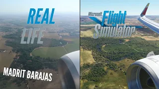 Microsoft Flight Simulator (FS2020) vs Real Life | Landing in Madrid Barajas