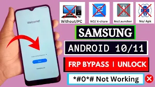 All Samsung Android 10/11 Google Account Bypass || All Samsung Frp Unlock Without Pc