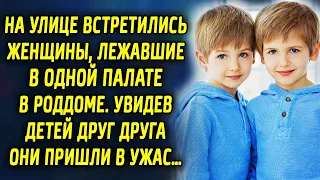 На улице встретились женщины, рожавшие в один день. Увидев детей друг друга они были в шоке…