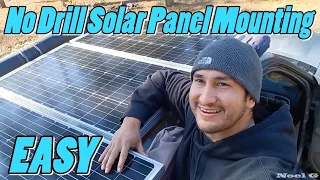 Easy Solar Panel Mounting | No Drill Solar Install for Camper Build