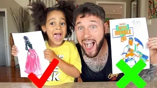 3 MARKER CHALLENGE with Fortnite and Barbie | FamousTubeKIDS