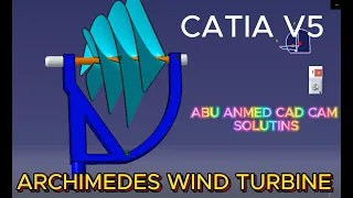 CATIA V5 - ARCHIMEDES HORIZONTAL WIND TURINE DESIGN