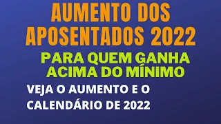 Aumento para os aposentados que ganham acima do salário minimo