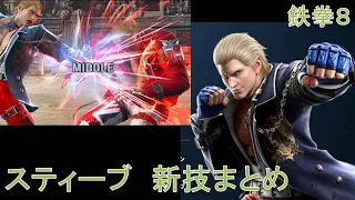 【鉄拳8】新技解説動画 スティーブ Tekken8 all new moves Steve【ゆっくり】