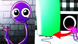 PURPLE is SO SAD!😳(NEW!) Rainbow Friends x Poppy Playtime Animations Roblox pt.61