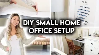 DIY SMALL HOME OFFICE | SIMPLE WORKSPACE IDEAS