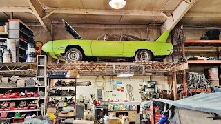 A Hemi Superbird in the Rafters of a shop!?!