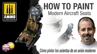 How to paint Modern Aircraft Seats / Cómo pintar los asientos de un avión moderno.