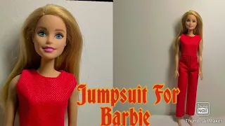 how to stitch jumpsuit for barbie/easy steps to stitch jumpsuit from waste clothes