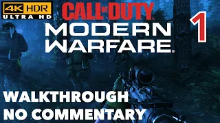[4K HDR] Call Of Duty - Modern Warfare - Walkthrough - 01 - Fog of War [No Commentary]