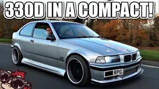 🐒 THE TORQUE MONSTER! 330D SWAPPED E36 COMPACT REVIEW