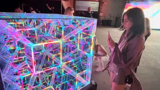 Nicky Alice at Trippy Labs Art Basel Miami 2023 Tesseract Art Installation