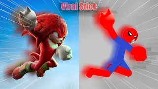 Knuckles vs Stickman | Stickman Dismounting Funny Moments #232 | Viral Stick