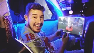 I Spent the Night in a Gaming Car with My Girlfriend & It Was Actually Awesome! (BEST GAMING SETUP)