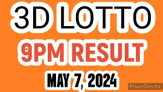 3D LOTTO SWERTRES RESULT TODAY 9PM DRAW MAY 7, 2024 PCSO 3D LOTTO RESULT TODAY
