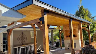FREE Standing patio cover with beautiful beams !!!!!!