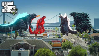 Godzilla Earth, Spacegodzilla Vs Ultima Godzilla, Shin Godzilla Epic Battle ( GTA V Mods )