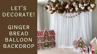 Gingerbread Balloon Garland Backdrop | Time-Lapse Video