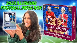 ROOKIE AUTO HIT! 2023 ILLUSIONS FOOTBALL MEGA BOX REVIEW!