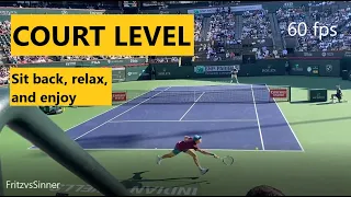 Taylor Fritz vs Jannik Sinner COURT LEVEL Indian Wells 2023 Quarter-final