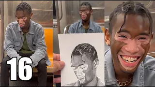 Drawing stranger's portraits on NYC subway and getting their reactions! (Awesome reactions!)