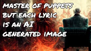 Metallica Master of Puppets, but each lyric is an AI Generated Image