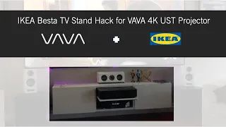 VAVA projector using a IKEA Besta TV Hack with Telon screen