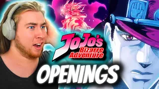 First Time Watching JOJO's BIZARRE ADVENTURE Openings (1-13)