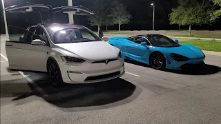 2022 Tesla Model X Plaid vs 2019 McLaren 720S