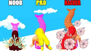 Mermaid Stack Gameplay (Android,IOS) - NOOB vs PRO vs HACKER [Part 1]