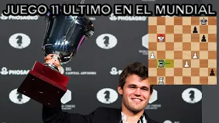 ULTIMA PARTIDA JUEGO 11 DEL MUNDIAL DE AJEDREZ 2021 Magnus contra Nepo