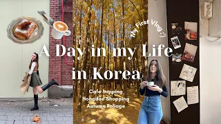 a day in my life in Seoul ☕️ cafe hopping, autumn foliage, Hongdae shopping | first vlog