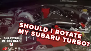 Should you go Rotated?  Or stay stock location for your WRX/STI Turbo?